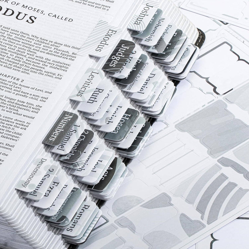 Mr. Pen- Bible Tabs, 75 Tabs, Gray Theme