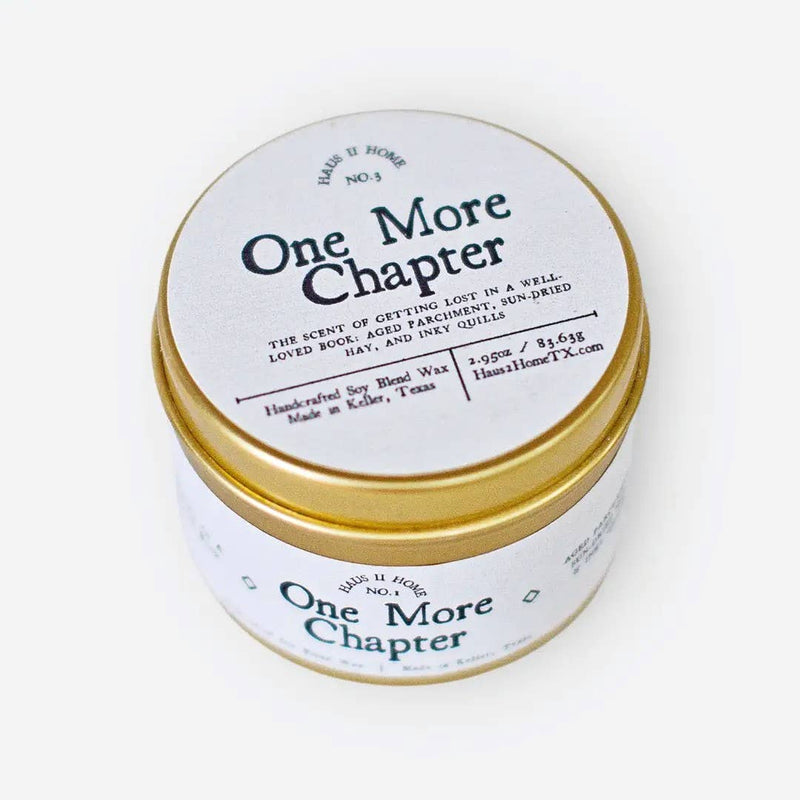 Hand-Poured Candle - One More Chapter - 6.5 oz Amber Jar