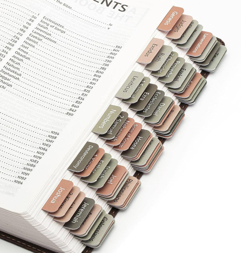 Mr. Pen- Bible Tabs, 75 Tabs, Green Terracotta, Vintage