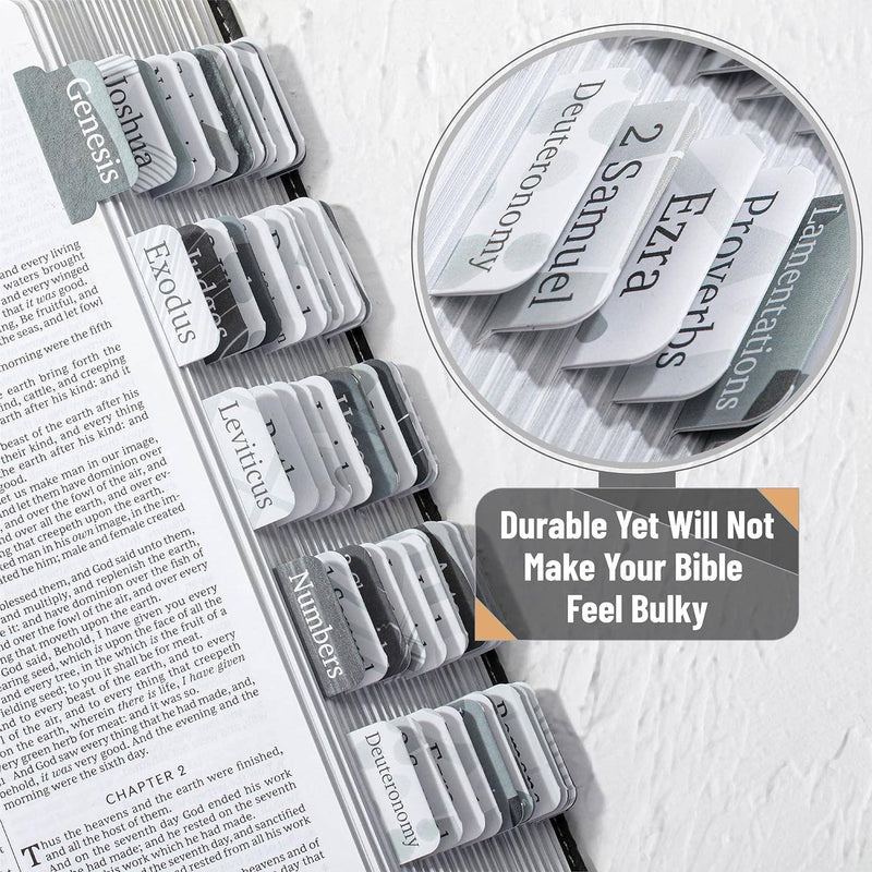 Mr. Pen- Bible Tabs, 75 Tabs, Gray Theme