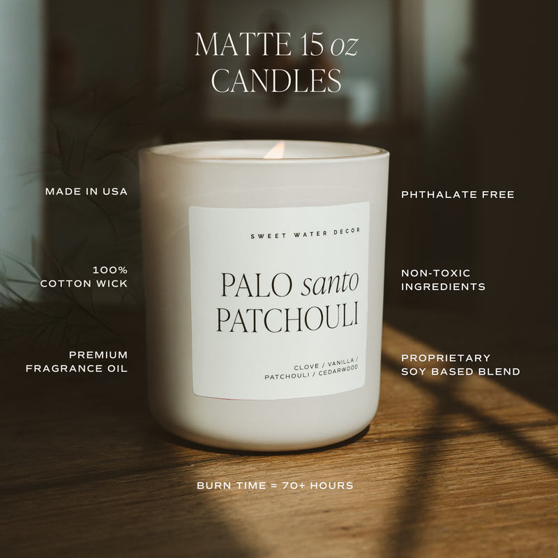By The Fireside 15 oz Soy Candle, Matte Jar - Decor