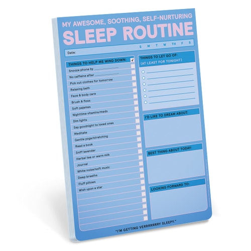 Knock Knock Sleep Routine Pad: My Awesome, Soothing, Self-Nurturing Sleep Tracker Note Pad