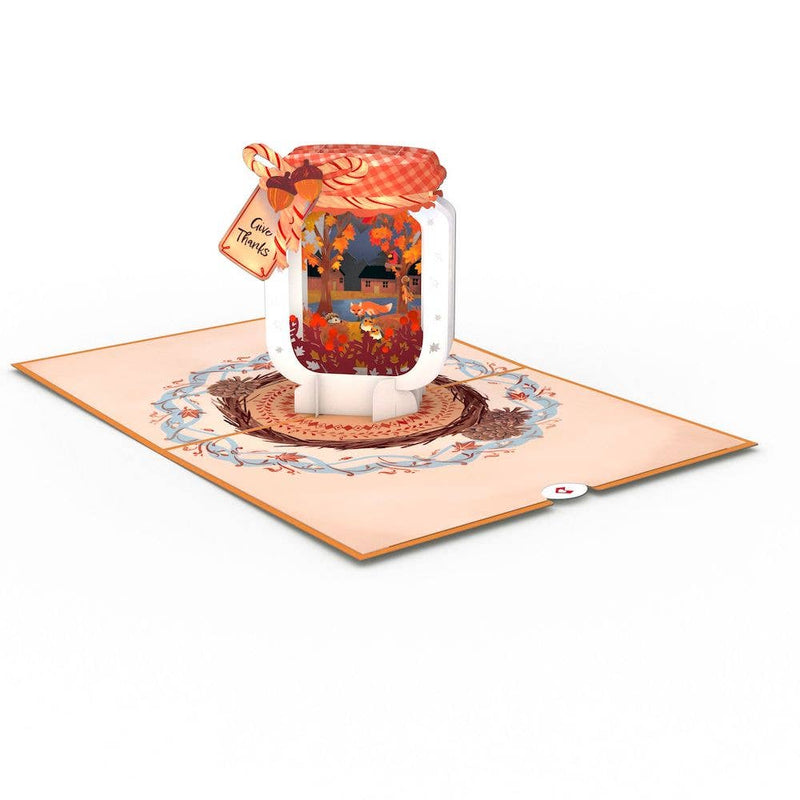 Give Thanks Fall Jar 5''x7'' Card, Fall Decor, Fall