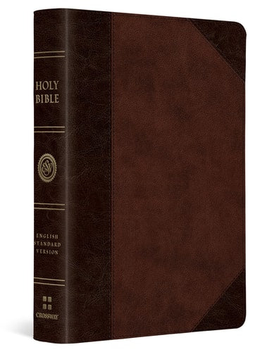 ESV Large Print Compact Bible (TruTone, Brown/Walnut, Portfolio Design)