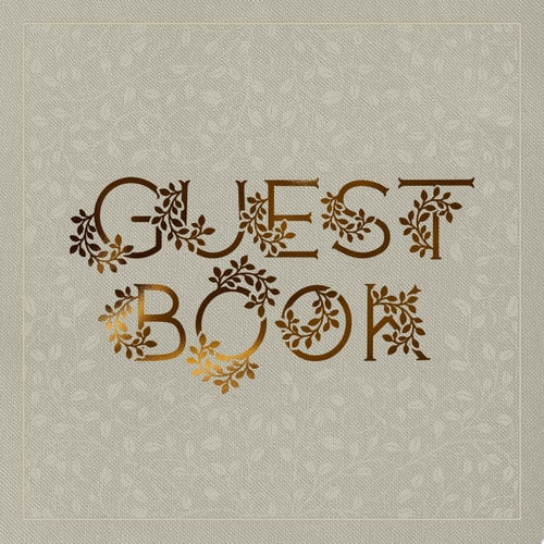 Wedding Guest Book An Heirloom-Quality Guest Book with Foil Accents and Hand-Drawn Illustrations