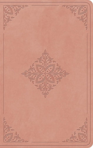 ESV Giant Print Value Personal Size Bible (Trutone, Blush Rose, Fleur-De-Lis Design)