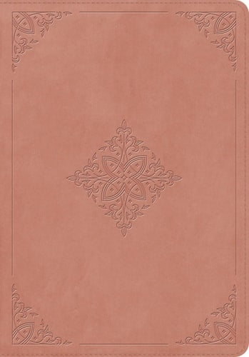 ESV Giant Print Bible, Red Letter (Trutone, Blush Rose, Fleur-De-Lis Design)