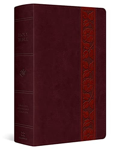 ESV Giant Print Personal Size Bible, Red Letter (Trutone, Mahogany, Trellis Design)