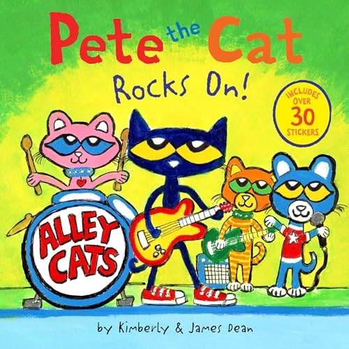 Pete the Cat Rocks On! Includes Over 30 Stickers!