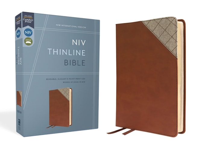 NIV Thinline Bible, Red Letter, Comfort Print [Brown]