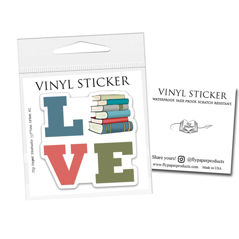 LOVE Books Vinyl Sticker