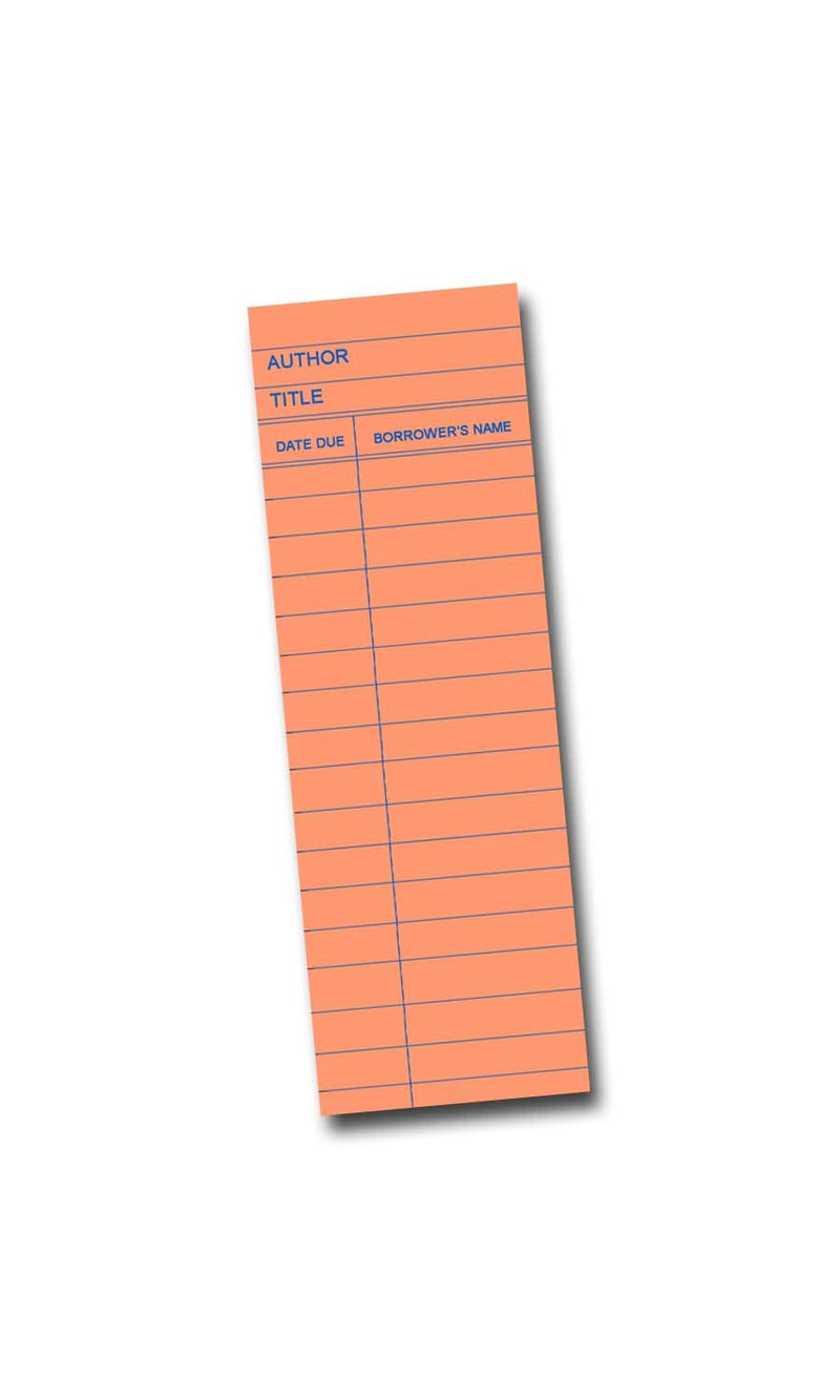 Salmon Library Card Wooden Bookmark