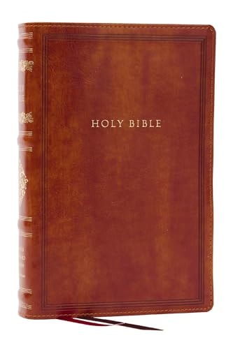 RSV Personal Size Bible with Cross References, Brown Leathersoft, Thumb Indexed, (Sovereign Collection)