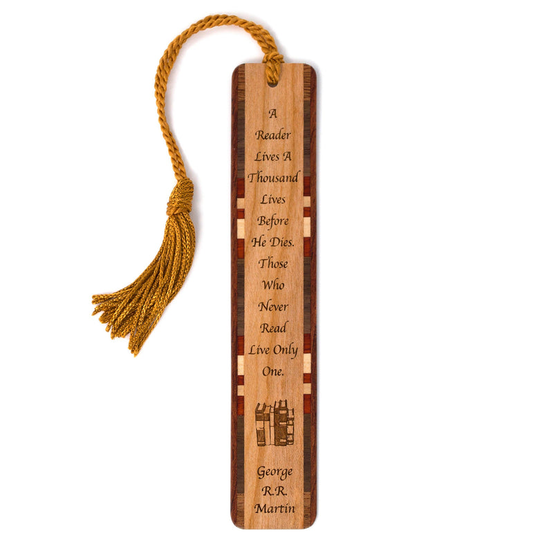 George R.R. Martin Living a Thousand Lives Quote Bookmark