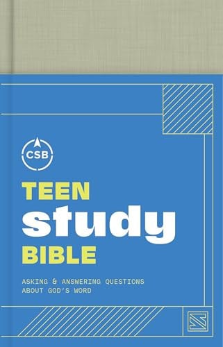 CSB Teen Study Bible, Optimal Type, Gray Hardcover, Black Letter, Presentation Page, Study Note Commentary, Articles, Q&A Callouts, Charts, Illustrations, Full-Color Maps