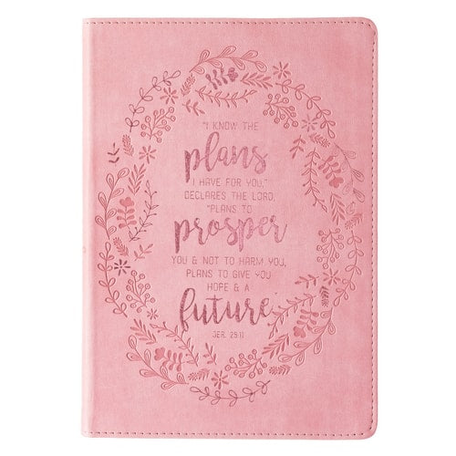 Journal Pink Faux Leather - I Know the Plans