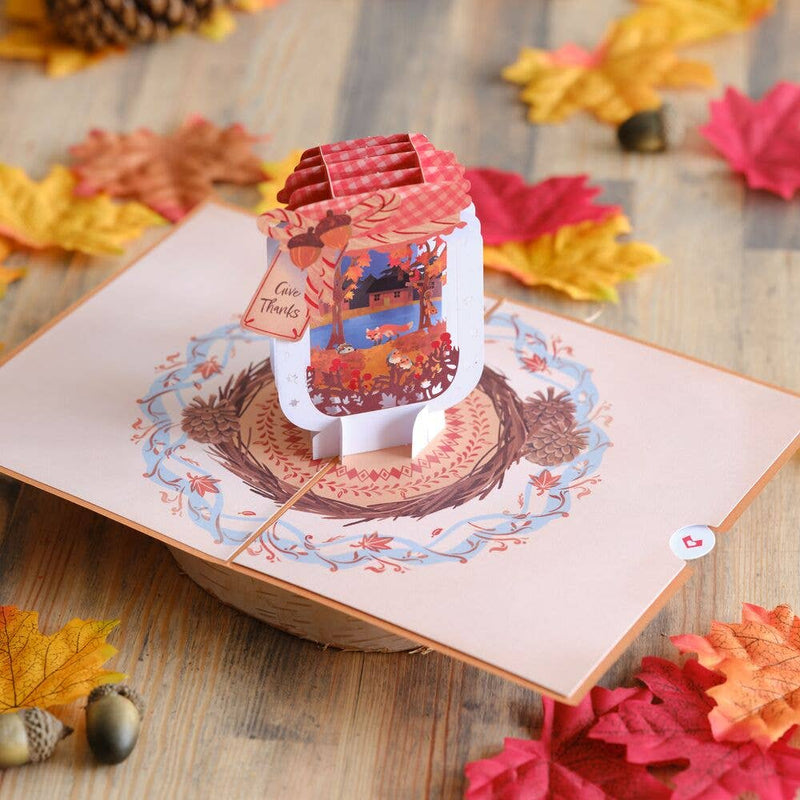 Give Thanks Fall Jar 5''x7'' Card, Fall Decor, Fall