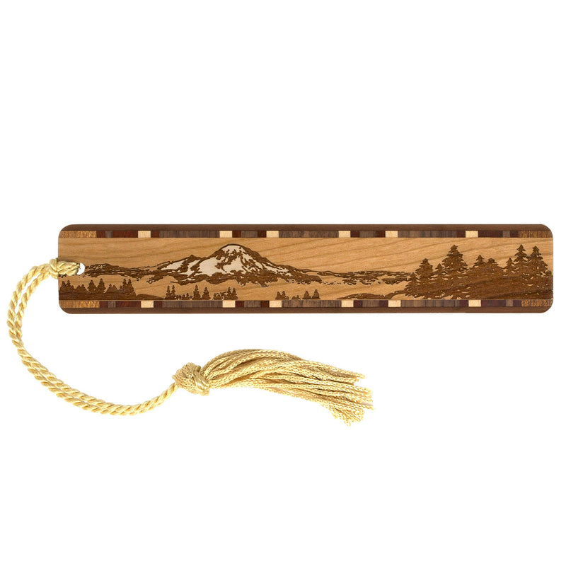 Mountain Wilderness Handmade Engraved Wooden Bookmark