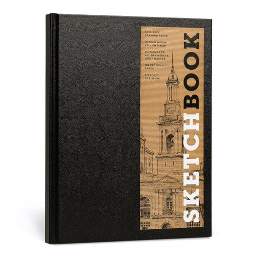 Basic Large Bound Black Sketchbook - Union Square & Co. Sketch Books for Drawing (Volume 10)