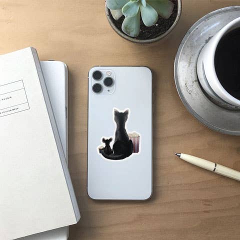 At the Movies - Cat Vinyl Stickers