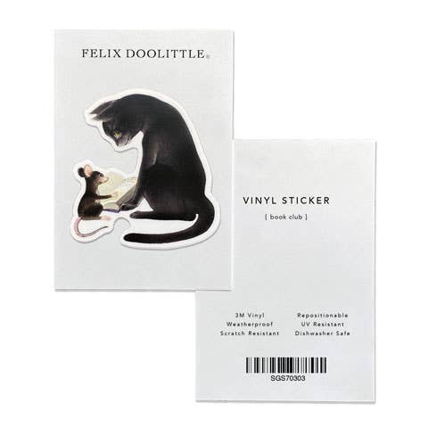 Book Club - Vinyl Stickers - Cat and Mouse