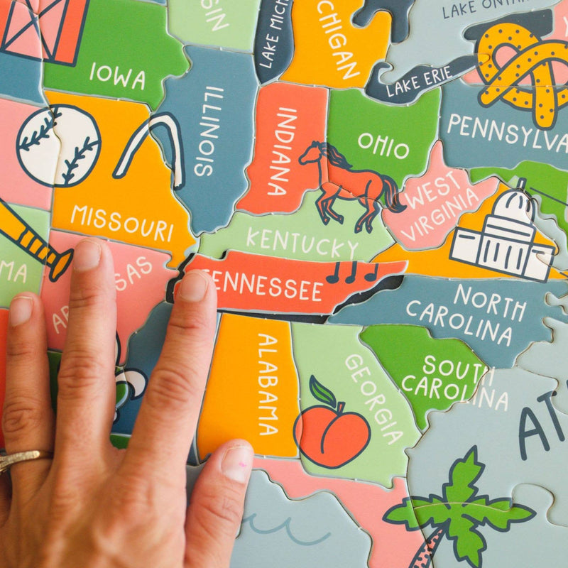 USA - 110 Piece Educational Jigsaw Puzzle