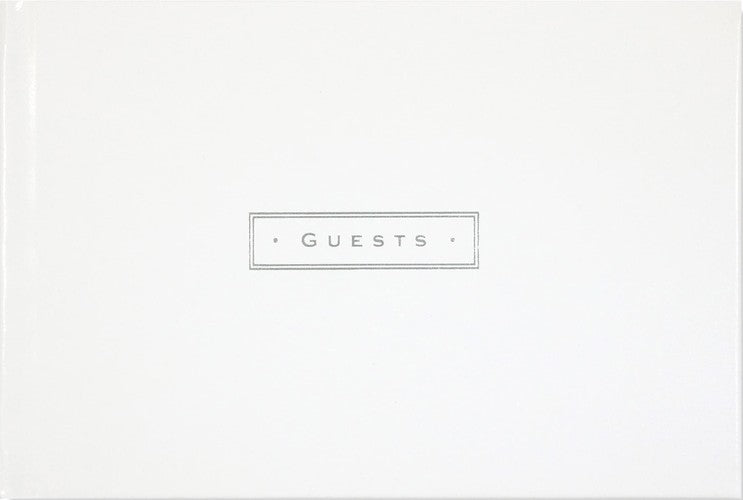 White Leather Guest Book (real bonded leather)