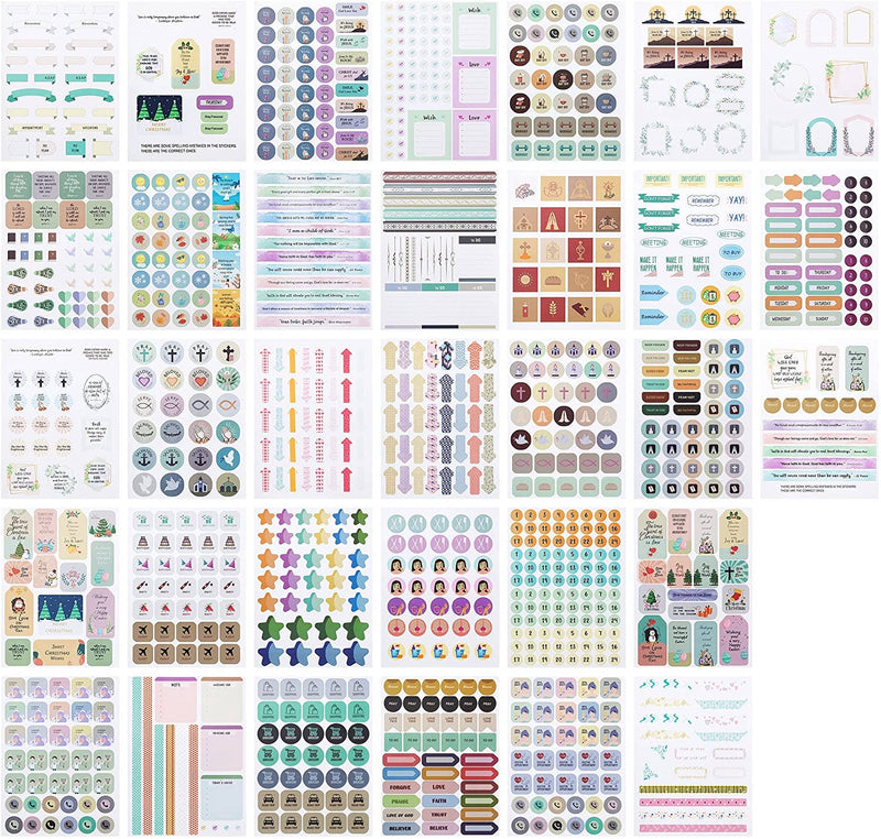 Mr. Pen- Christian Journaling Stickers, 31 Sheets, 1034 pcs