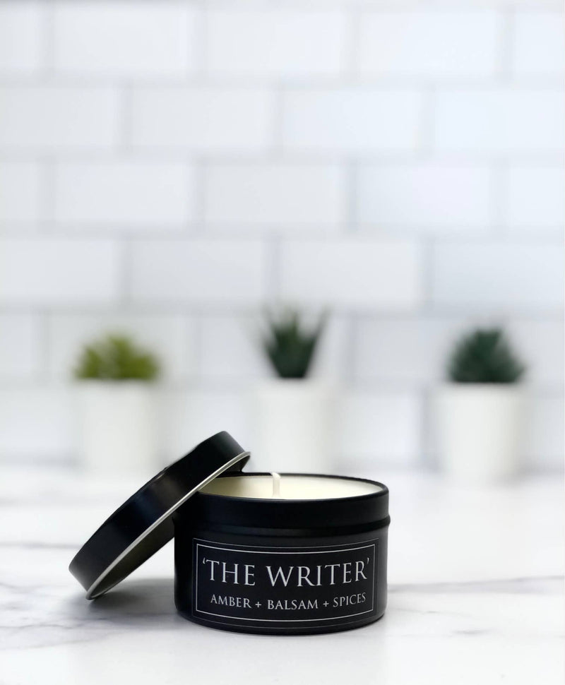 The Writer Amber + Balsam 4oz Soy Candle
