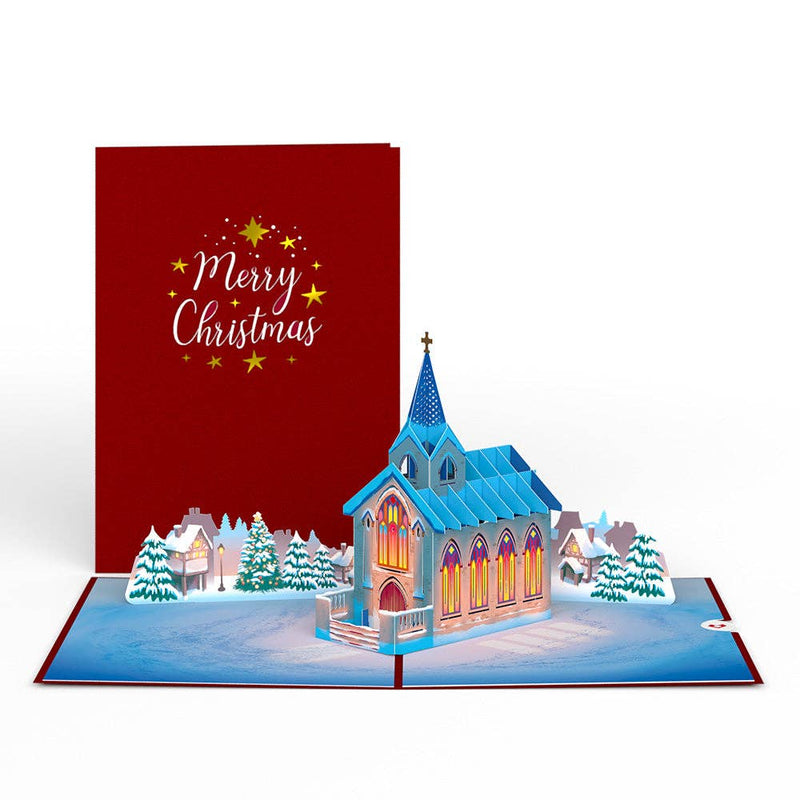 Stained Glass Christmas Chapel 5x7