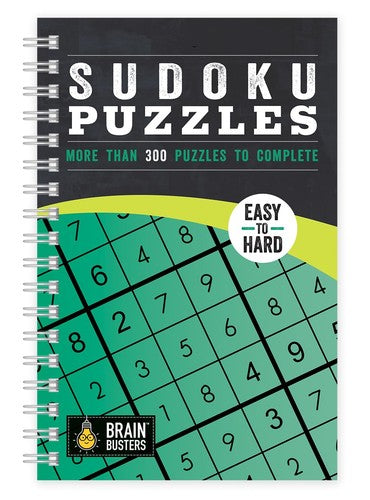 Sudoku: Over 200 Puzzles & Solutions, Easy to Hard Puzzles for Adults, Spiral-Bound (Brain Busters)