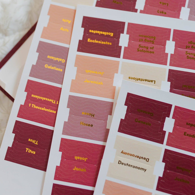 Kids Bible Tabs | Gold Foil Waves