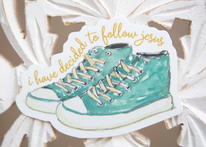 Christian Vinyl Sticker | Cute Tennis Shoes Bible Sticker