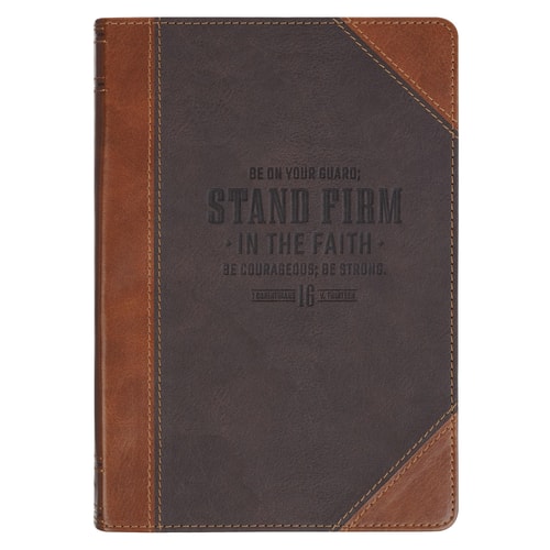 Journal Classic Two-Tone Brown Stand Firm 1 Cor. 16:13
