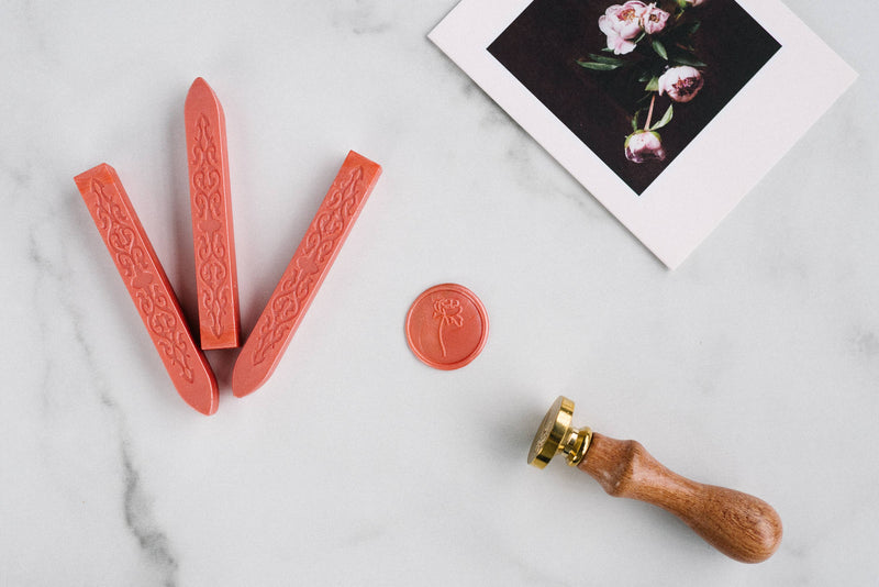 Peony Flower Wax Seal Stamp Kit