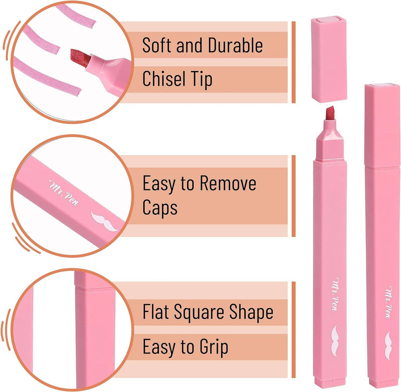 Mr. Pen Aesthetic Highlighters, 8 pcs