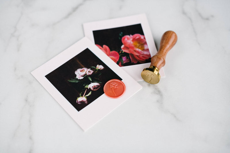 Peony Flower Wax Seal Stamp Kit
