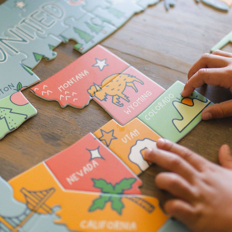 USA - 110 Piece Educational Jigsaw Puzzle
