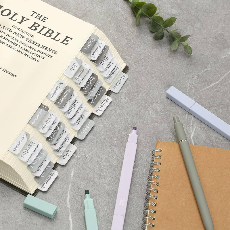 Mr. Pen- Bible Tabs, 75 Tabs, Gray Theme