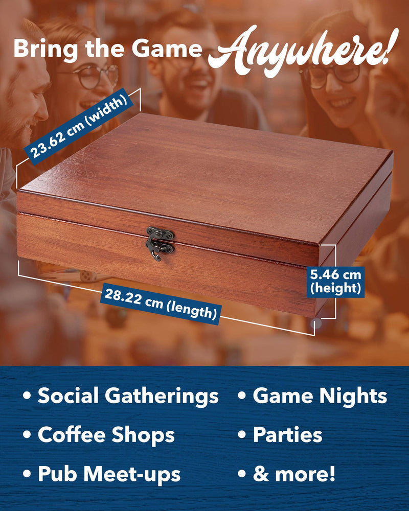 WE Games Wood 12 Number Shut the Box Game with Lid