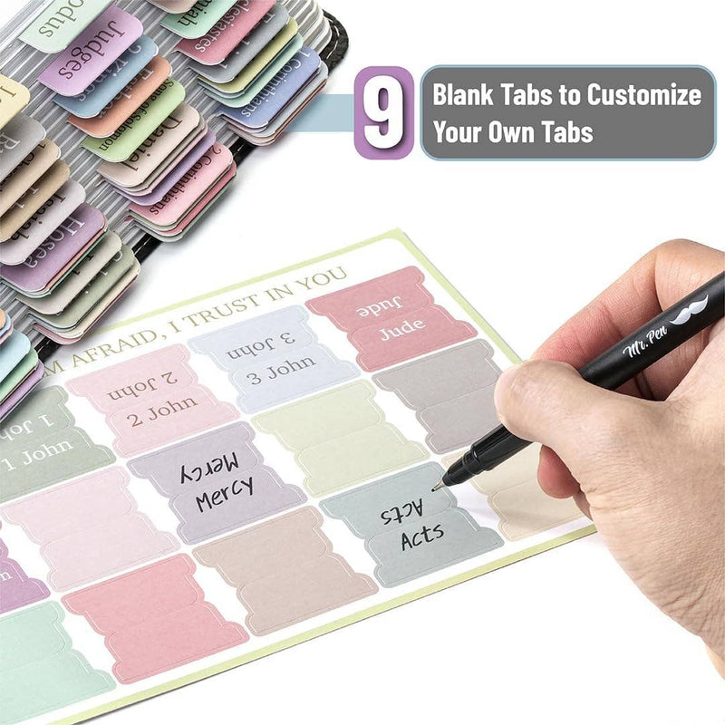 Mr. Pen- Bible Tabs, 75 Tabs, Minimal Morandi