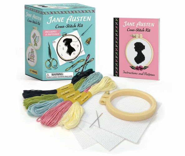Jane Austen Cross-Stitch Kit Includes 4 Patterns