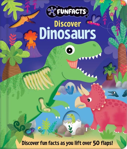 Discover Dinosaurs: Lift-the-Flap Book Board Book with Over 50 Flaps to Lift!