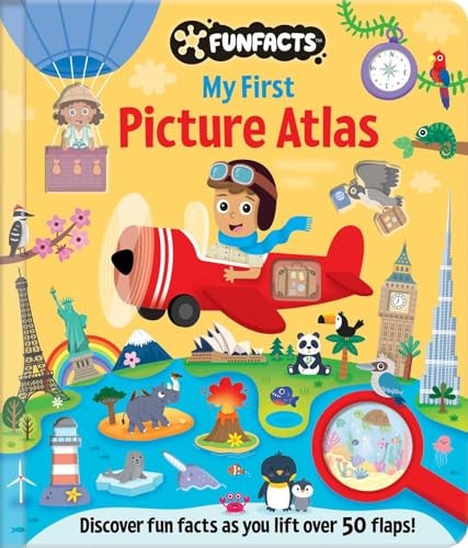 My First Picture Atlas: Lift-the-Flap Book: Board Book with Over 50 Flaps to Lift! (FunFacts)