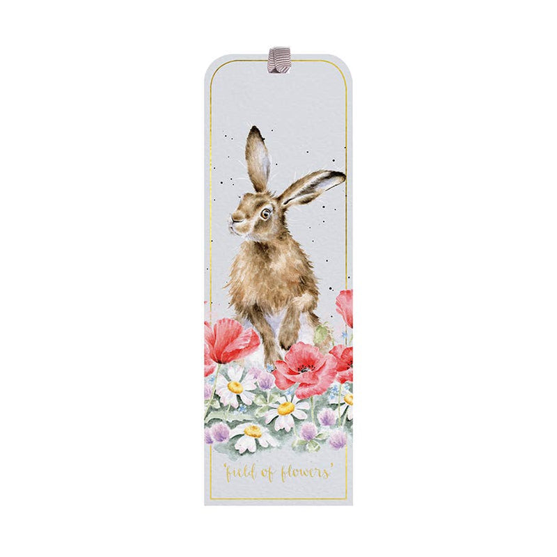 Hare Bookmark - Field of Flowers