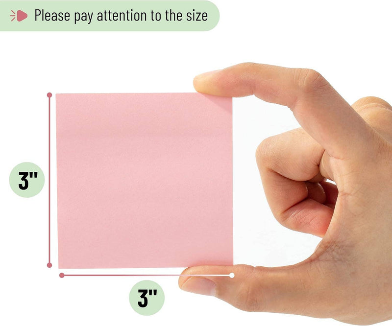 Mr. Pen Sticky Notes, 3”x3”, 24 Pads, Pastel Colors
