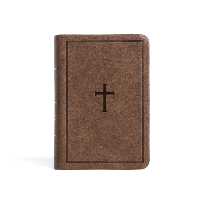 CSB Compact Reference Bible, Brown LeatherTouch, Red Letter, Presentation Page, Cross-References, Full-Color Maps, Easy-to-Read Bible Serif Type