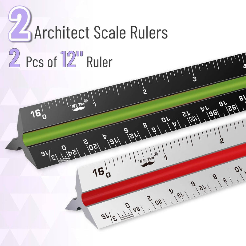 Mr. Pen Architectural Scale Ruler, 12 Inch