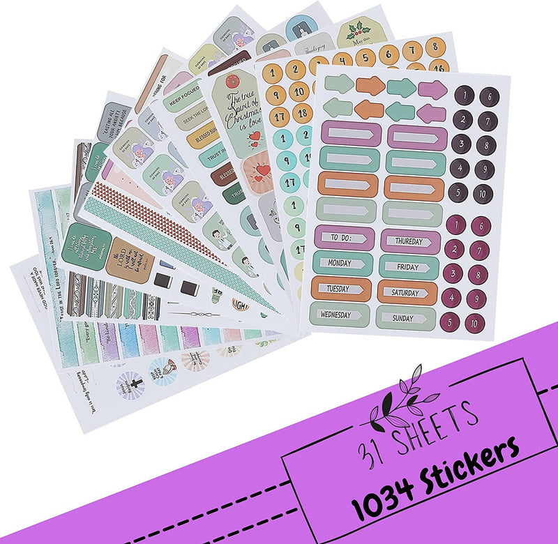 Mr. Pen- Christian Journaling Stickers, 31 Sheets, 1034 pcs