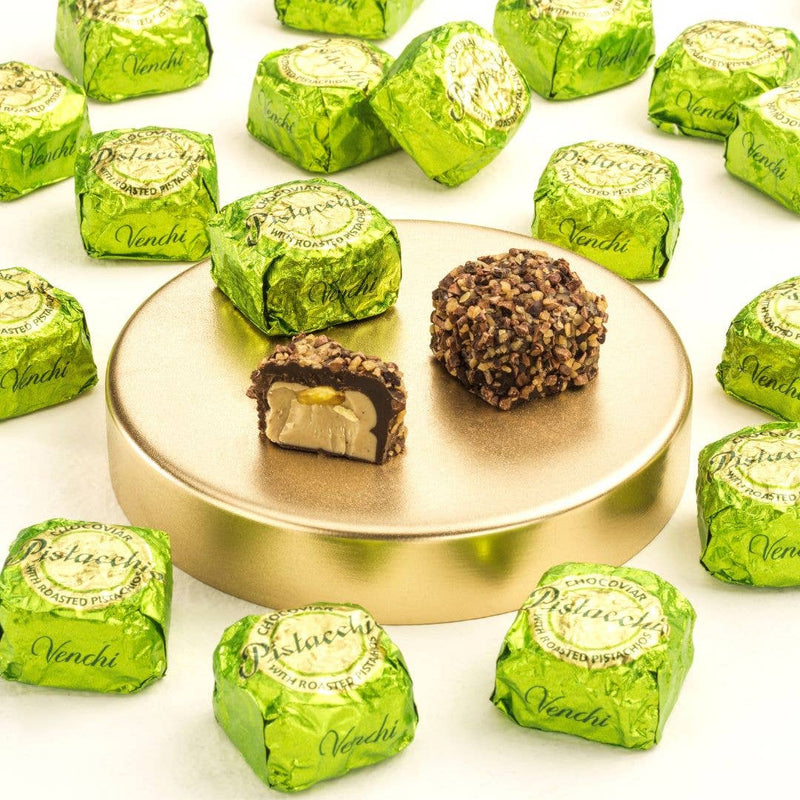 Chocoviar Pistachio Dark Chocolate - Italian Gourmet Candy